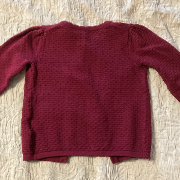 Burgundy Janie & Jack cardigan 100% cotton - Picture 5 of 6